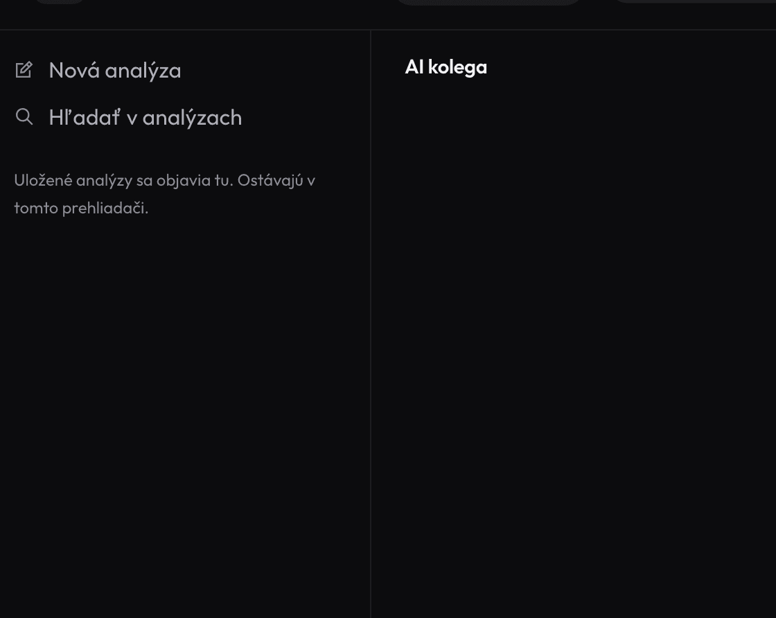 AI kolega v panelu RepUp — úvodní obrazovka s návrhy otázek